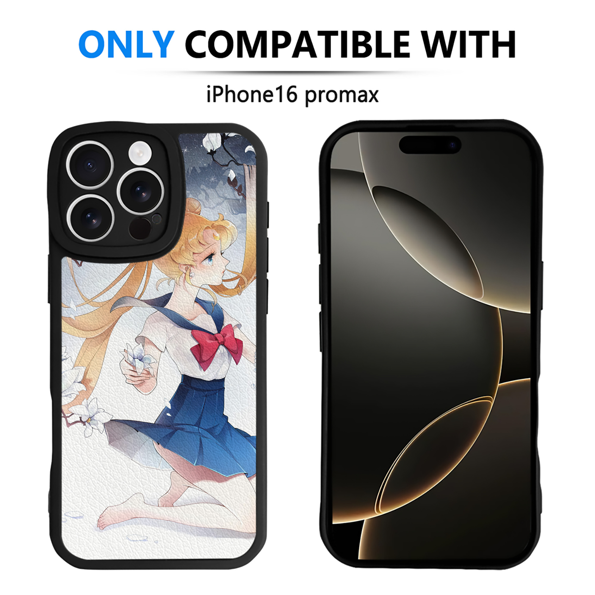 （画像用） 美少女戦士セーラームーン Sailor Moon 【iPhone 16シリーズ対応】シリコンスマホケース（レザー調） 材質：シリコン